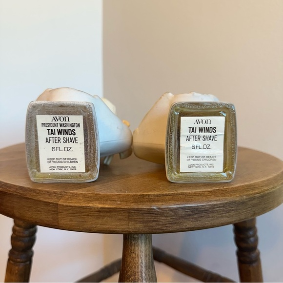 Avon President George Washington Abraham Lincoln Aftershave Bottles 1970s Models - Picture 7 of 14